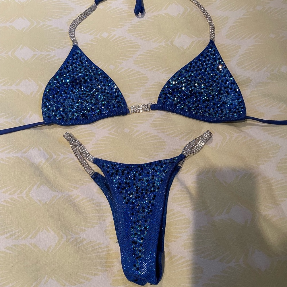 Toxic Angelz Royal Blue Holo Competition Bikini